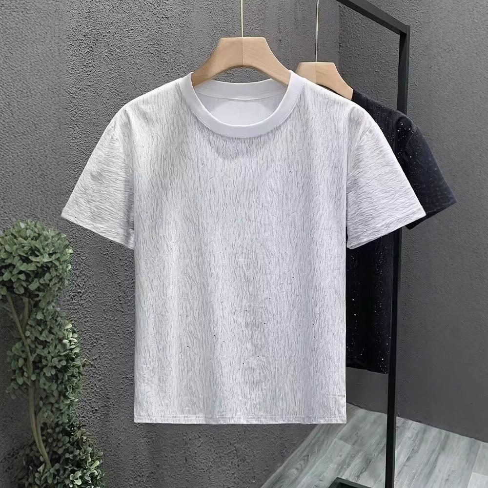 Trendy Brand American High Street Design Sense Niche Couple Pure Cotton Short Sleeve Retro Hong Kong Style Casual Men'S T-Shirt Summer