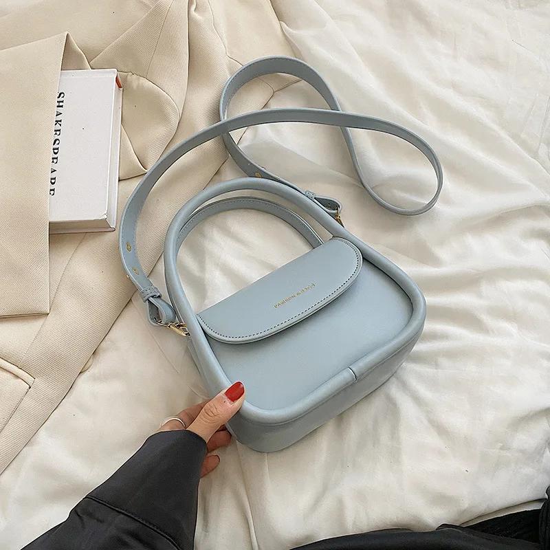 Mini PU Leather Shoulder Crossbody Bags for Women 2023 Summer Hit Simple Fashion Brand Handbags and Purses Female Cute Totes
