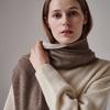 100% Cashmere Triangle Petite Scarf Beige