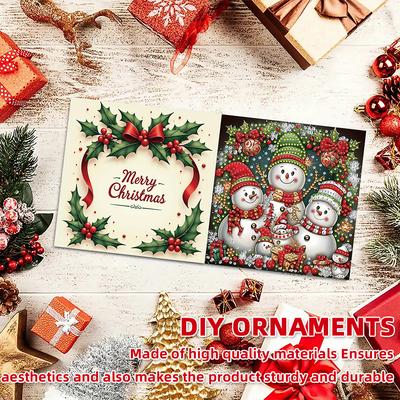 Ensemble de 6 cartes de vœux à peindre avec des diamants DIY Cartes de vœux Diamond Art Cartes faites main Diamond Art pour les festivals et les célébrations