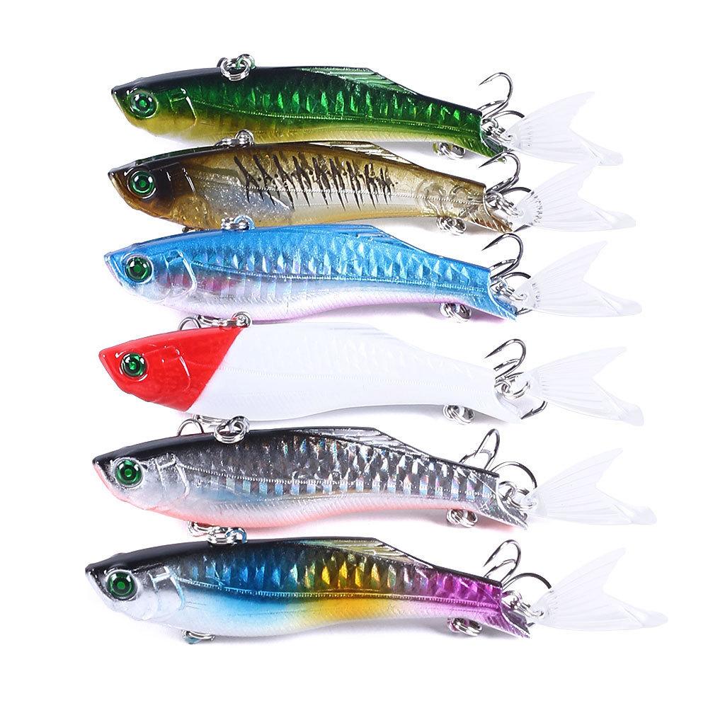 

6PCS 8CM-22.5G-6#Full-layer floating lure for fishing with a raised tipVIBLure fishing bait outdoor artificial bait fishing gear 8cm-22.5g