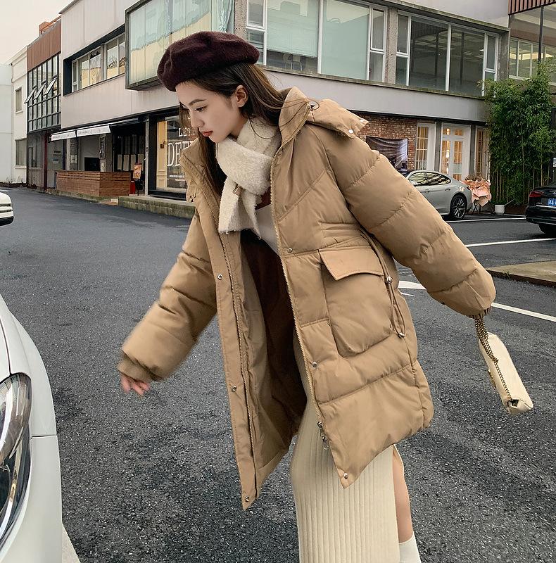 Winter Thickened with Hooded Down Cotton Clothes Women's Korean Version Loose Personalized Cotton Clothes Jacket Women's Clothing