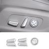 Powerful 5 Piece Car Seat Adjustment Switch Knob Cover Sticker Trim Car Accessories Silver ABS For Kia Carnival KA4