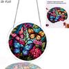 2D Flat, 1pc, 2D Flat Flower and Butterfly Themed Design, 2D Flat Acrylic Suncatcher Window Hanging Decoration, Suitable As a Birthday Gift for Women,