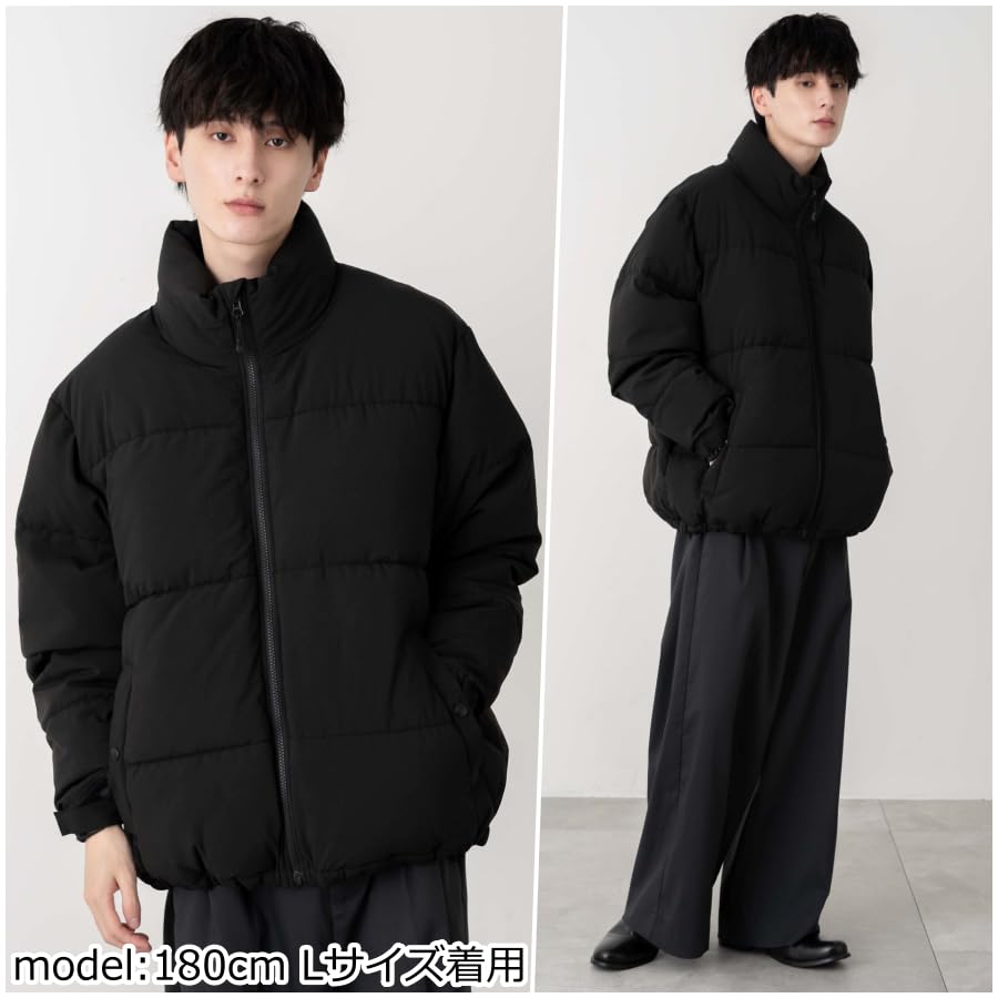 WEGO Unisex Padded Down Padded Cold Weather Solid Christmas Size Type C Black Men's Jacket, Eco-Friendly Jacket, Outerwear, Protection, Streetwear,