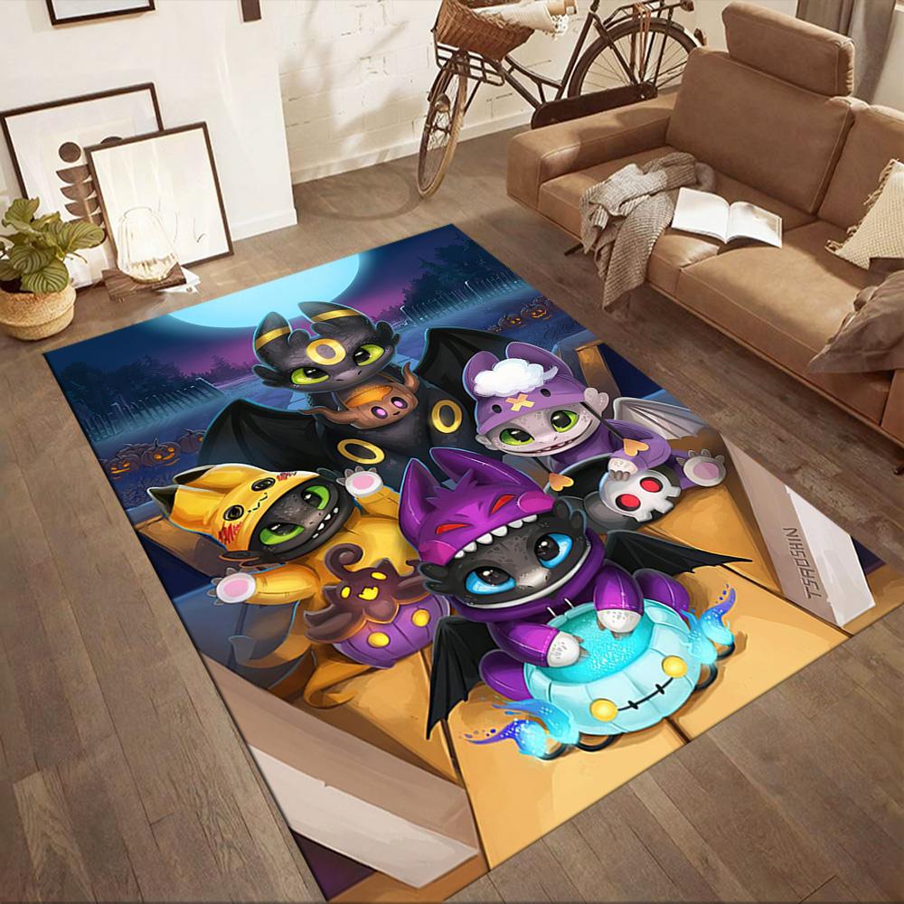 Halloween Night Creatures Square rugs are a great choice for living rooms, bedrooms, home décor, and as gifts.