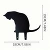 Gothic Black Cat Metal Wall Art, Spooky Weather-Resistant Halloween Decor for Patio & Bedroom