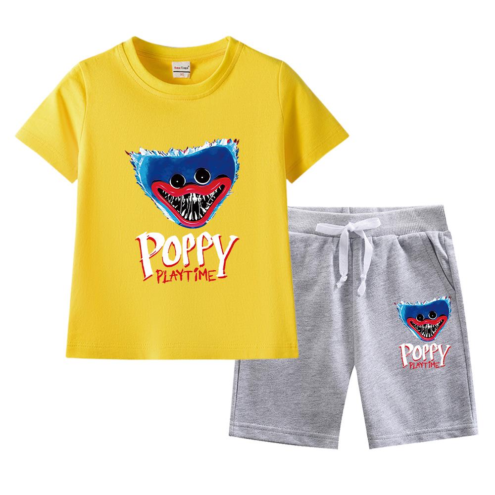 Bobo Boys Reiner Baumwoll Sommer 2023 Kinder Kurzarm und Shorts Set