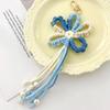 Explosive exquisite handmade woven flower tassel bag pendant with rustic style and creative car keychain pendant