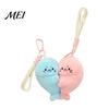 Decorative Magnet for Fridge 1 Pair Cute Baby Seal Plush Keychain, Magnetic Heart Fluffy Keyring, Animal Bag Pendant Soft Stuffed Backpack, Gift Girls