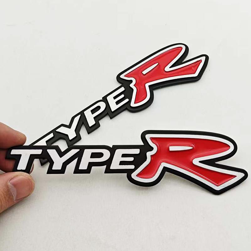 3D Metal Car Sticker Logo TypeR Badge Emblem For Honda CIVIC Type R FD2 FD FA 5 Mugen TypeR Racing Auto Styling Accessories