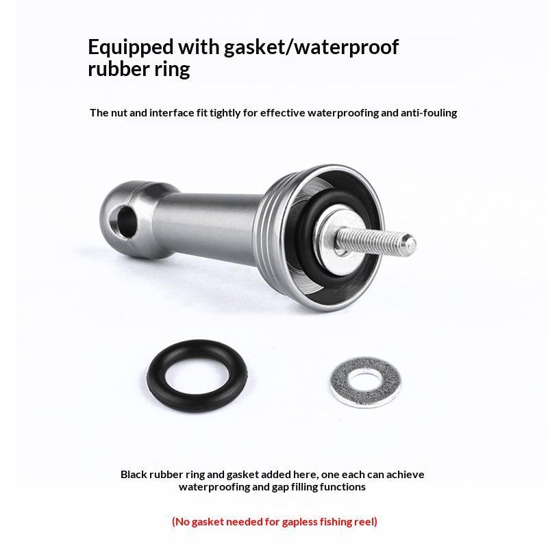 Fishing Wheel Balance Rod Universal Aluminum Fishing Reel Balancers Insertion In/Screw In Stand With Gasket Rubber Rings