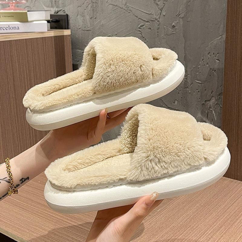Cotton slippers women's winter wear non-slip indoor home plush confinement slippers women's summer postpartum spring and autumn models