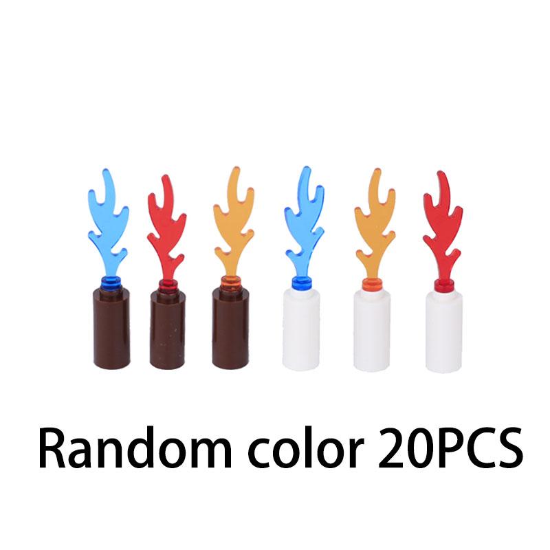 MOC Building Block Liquid Blood  Pool Milk Ice Cube Snowflakes Flame Candles Fire Campfire Accessories DIY Toy Model Bricks A041