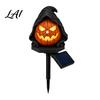 Weather Resistant Lighting Solar Halloween Pumpkin Garden Stake Light Waterproof Resin LED Spooky Porch Decor Lantern Yard for Outdoor Patio
