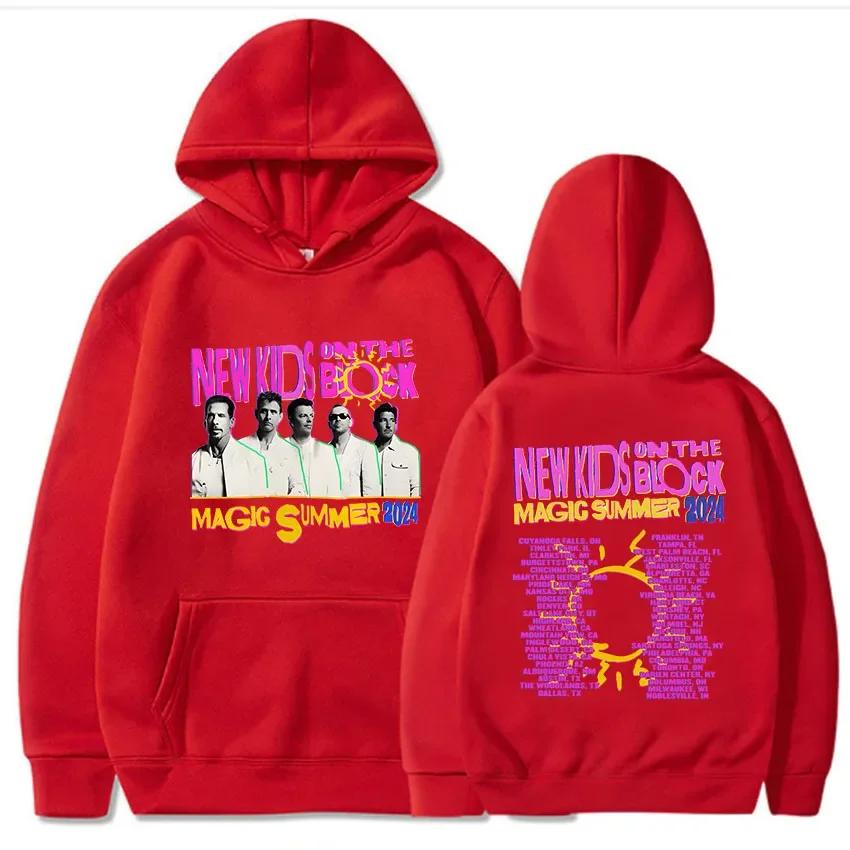 Damen Streetwear Roupas Femininas Popmusik Band NKOTB-B Pullover The Magic Summer Tour 2024 Hoodies Langarm Grafik Kapuzenpullover