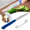 Quick Slicing Cutter Portable Fruit Vegetable Cutter Peeler With Spring For Kitchen Use Stainless Steel Fruit Knives Peeler