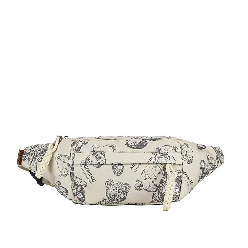 

Повседневная нейлоновая сумка на молнии на талии, нейтральная, универсальная, мягкая, нагрудная, дорожная, простая дизайнерская сумка через плечо