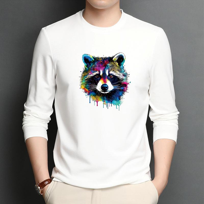 Thermal Patches Raccoon Cute Stripes Fashion Jeans Diy Accessory Sticker Heat Press Appliqued Thermo Transfer Animal Series