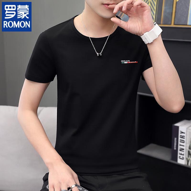 

ROMON Men s Slim Fit Short Sleeve Round Neck T-Shirt M