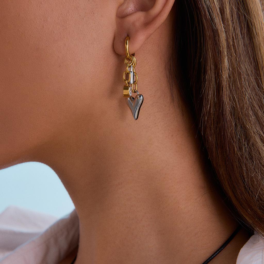 Youthway Classic Mixed Color Earrings For Women Minimalist 18K Gold PVD Plated Stainless Steel Earrings Fashion Jewelry Gift