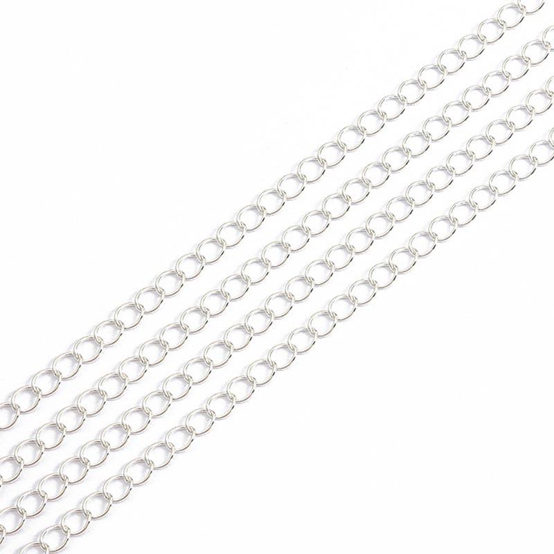 

Железная удлинительная цепочка для ожерелья и браслета для самодельных ювелирных изделий 2.8mm, 5 meters/package