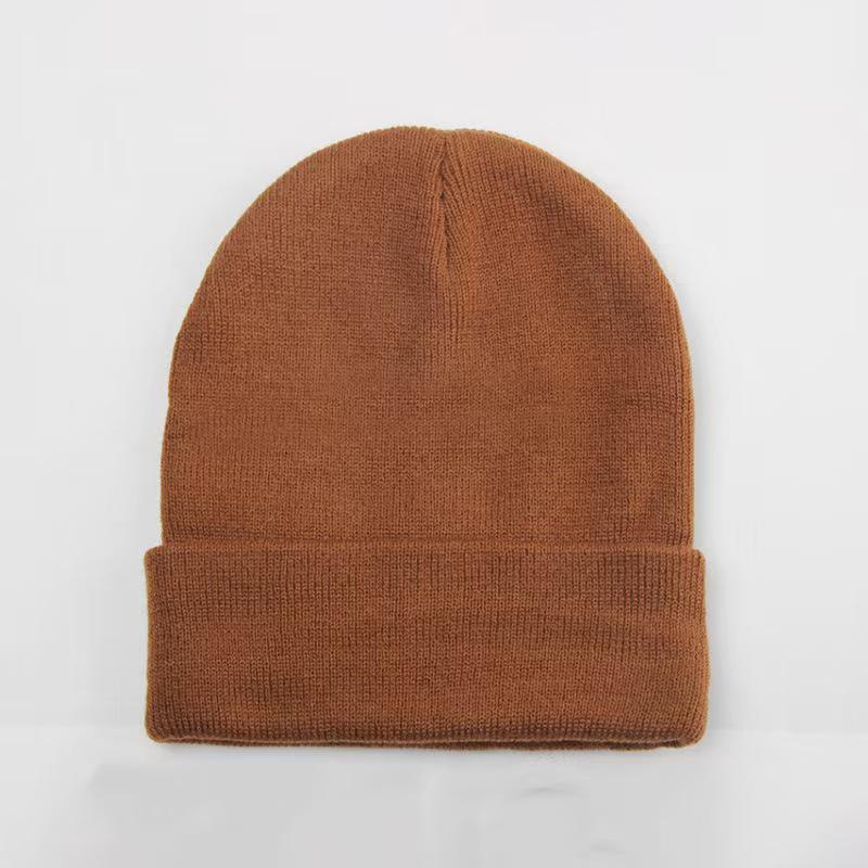 Fluorescent Knit Wool Hat: Versatile, Trendy, Solid Color for Men & Women, Perfect for Autumn & Winter. Warm Pull-On Candy Color Cold-Weather Hat.