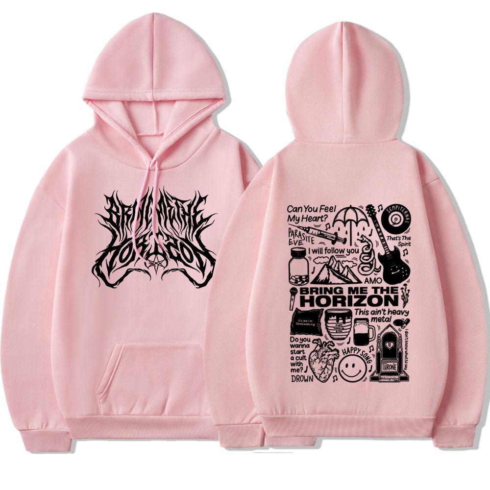 

BMTH BringMe TheHorizon Merch Hoodies Heavy Metal Rock Band Oversized Sweatshirts Men Women Clothing Casual Vintage Jackets Coat M