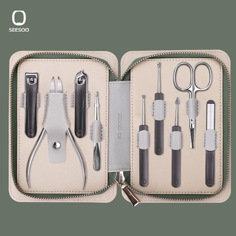 SEESOO Premium Pioneer 9-Piece Nail Care Set