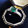 Emerald Ring Woman, Light Luxury High-End Lady Ring, Elegant Temperament Dress Accessories