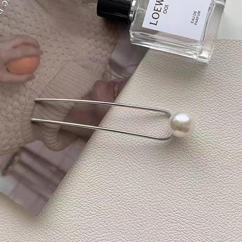 Luxury Pearl U-shaped Hairpin for Women - 2025 New Chinese Style Updo Accessory