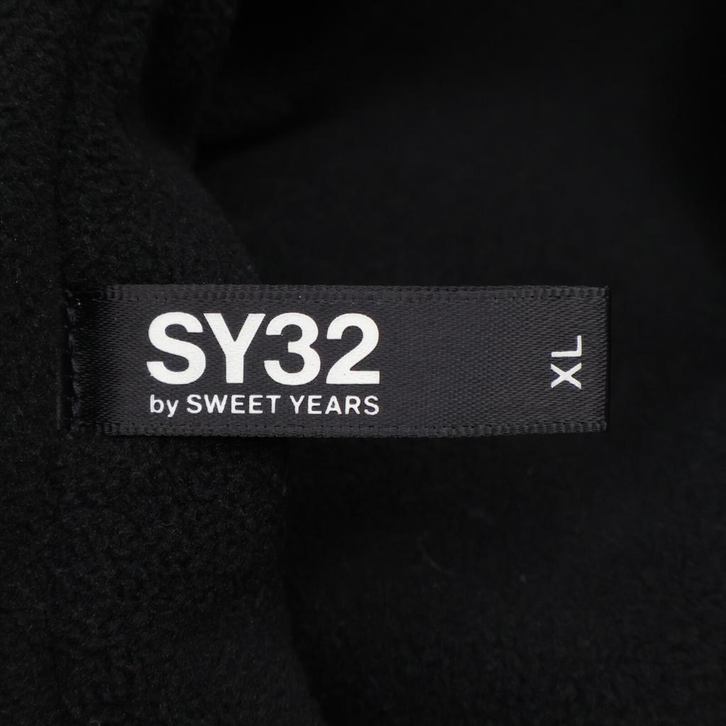 SY32 by SWEET YEARS Black 12551 Back Boa Zip Hoodie Jacket Jacket XL blackUsed