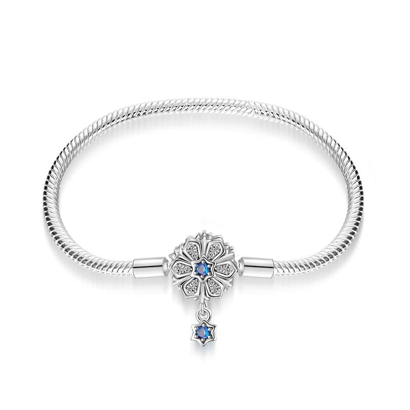 Armband Silber 925 Original 17-20CM Stern Mond Sonne Schmetterling Zirkon Feine Armbänder Passend für DIY Charms Geburtstags Schmuck Souvenir Geschenk