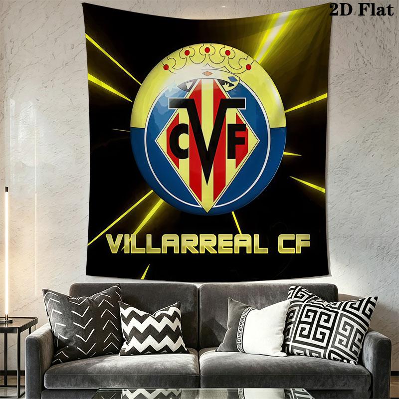 Villarreal CF Wall Hanging Printed Fabric Blanket Decorative Tapestries for Bedroom Living Room Home Decor