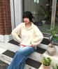 AMOU Mohair Washable Kara Knit Ivory