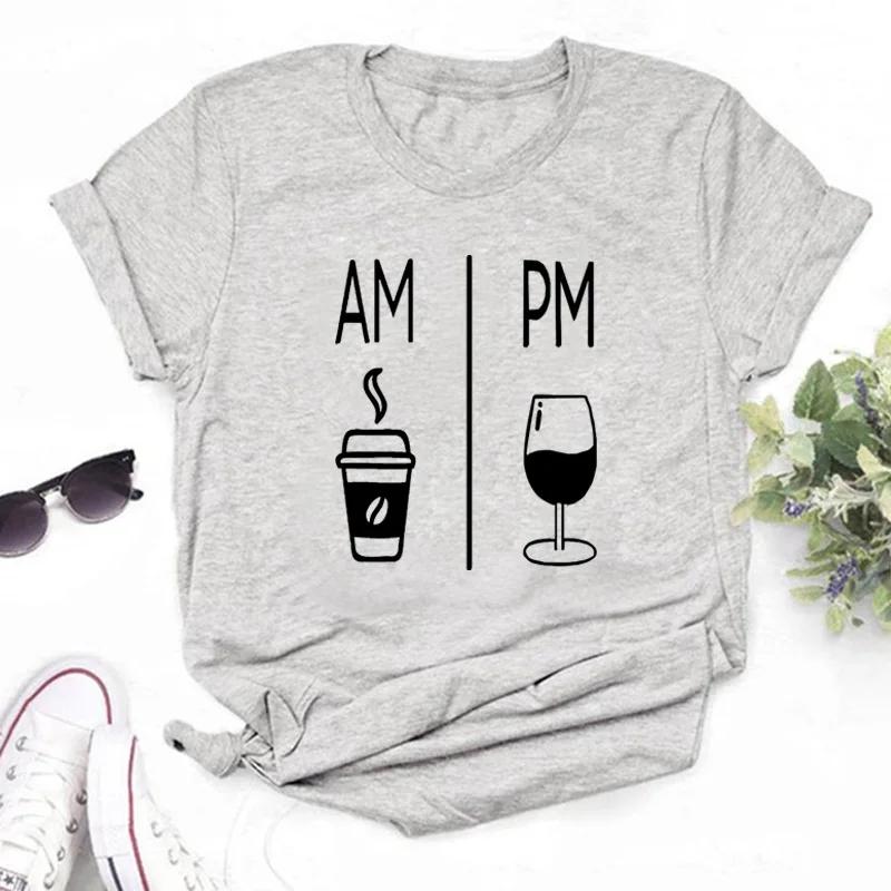 Wine Glasses Printed Tshirts Women Summer Short-sleeve Wine Glass Funny Casual T Shirts Female Black Tops Woman Clothing