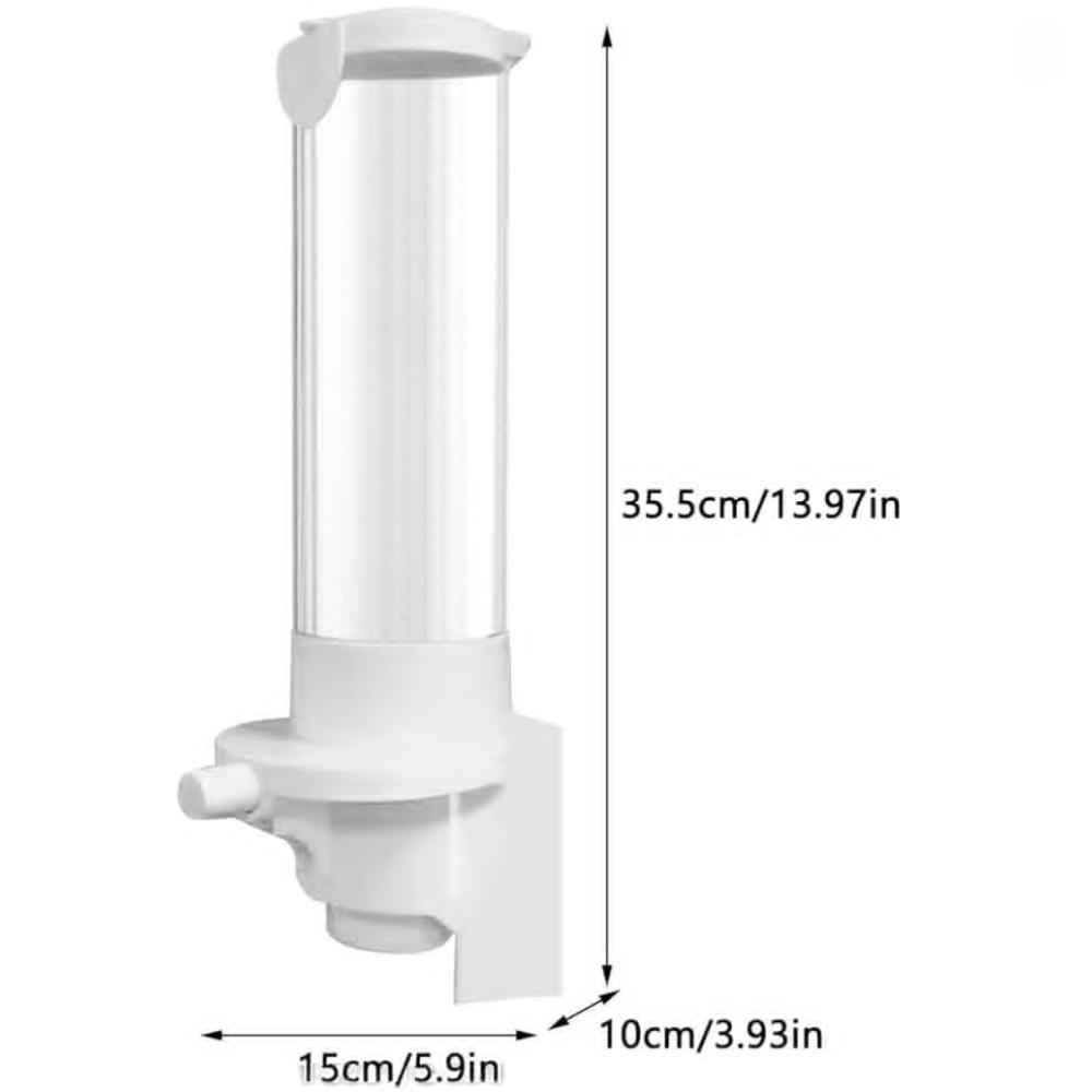 Dispenser Per Bicchieri Di Carta – Tazza Dispenser a Parete | Porta Bicchiere Di Carta Usa E Getta | Tipo Di Pulsante | Misuratore Di Tasti