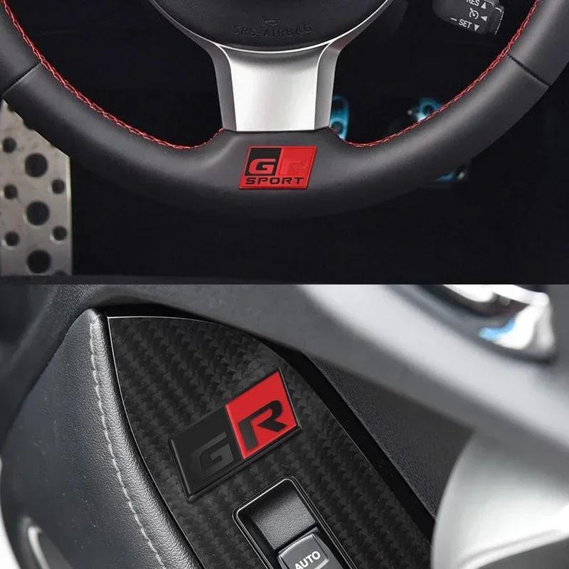 3D autó Alumínium Matrica GR SPORT Logó Jelvény Embléma Autó Ablak Karosszéria Dekoráció Toyota Corolla C-HR RZ RC RS Priushoz Tartozékok