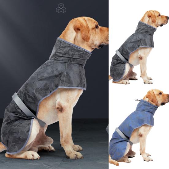 

Pet Cape Reflective Fully Wrap Fastener Tape Dog Adjustable Jacket Poncho Wear