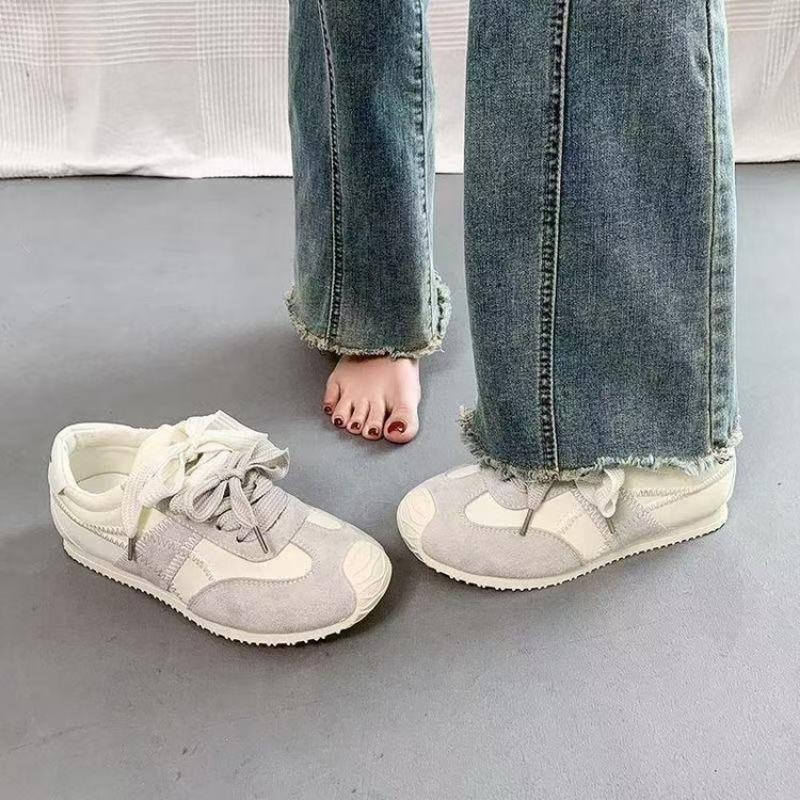 Retro German Training Shoes for Women, Versatile Sports Shoes, Casual Thick-soled Board Shoes