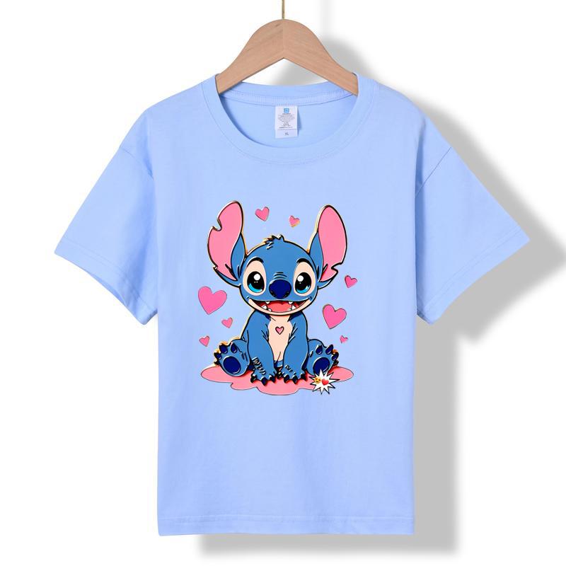 MC-38 MINISO 2026 Summer New Printed Cotton Round Neck T-shirt for Children Aged 1-16, Boys and Girls