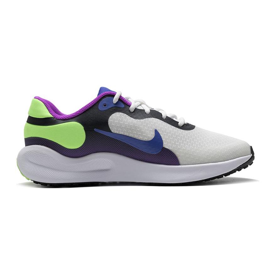 Nike Revolution 7 GS Big Kids Summit White Fuchsia Dream Light Ultramarine Road Running Sneakers FB7689-100