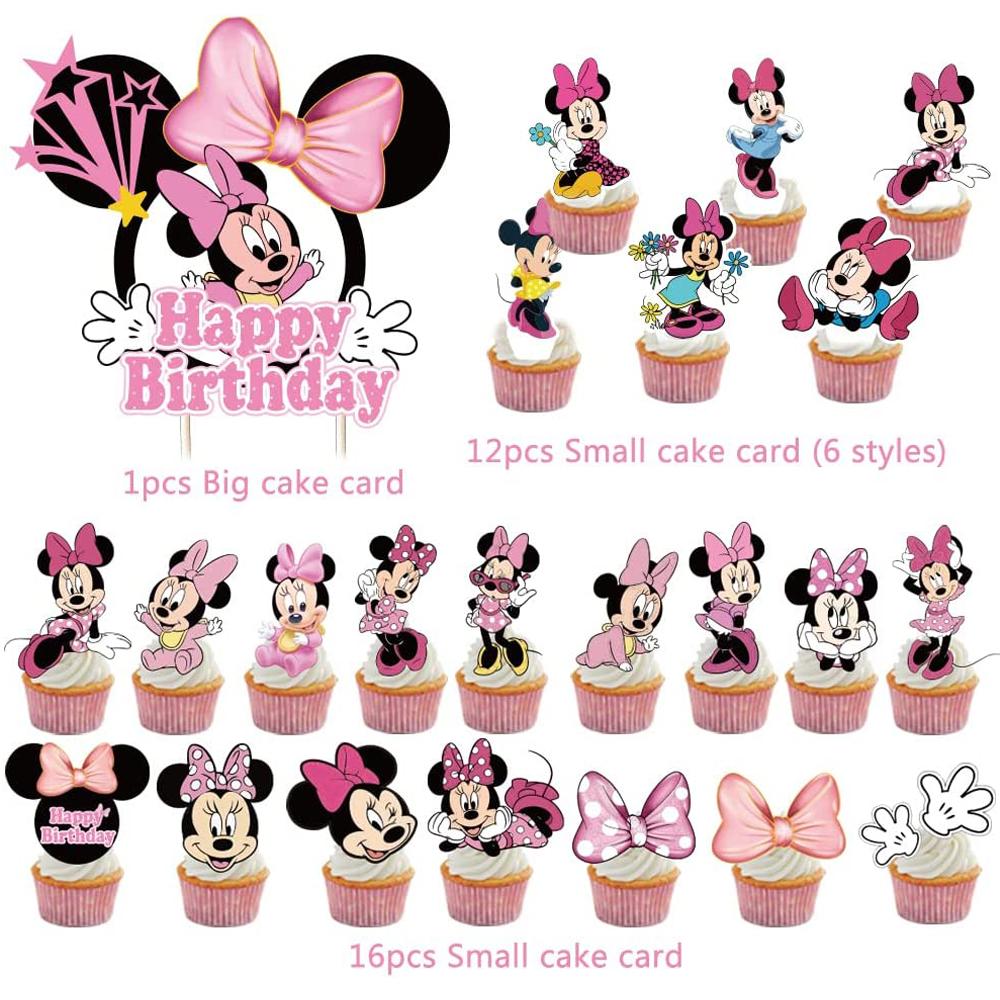 

New Minnie Mouse Cake Decorating Kits Cupcake Toppers Decoration For Themed Party
