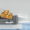 Modern Resin Pig Figurine Sculpture As Shelf Centerpiece And Metal Wire Basket Organizer for