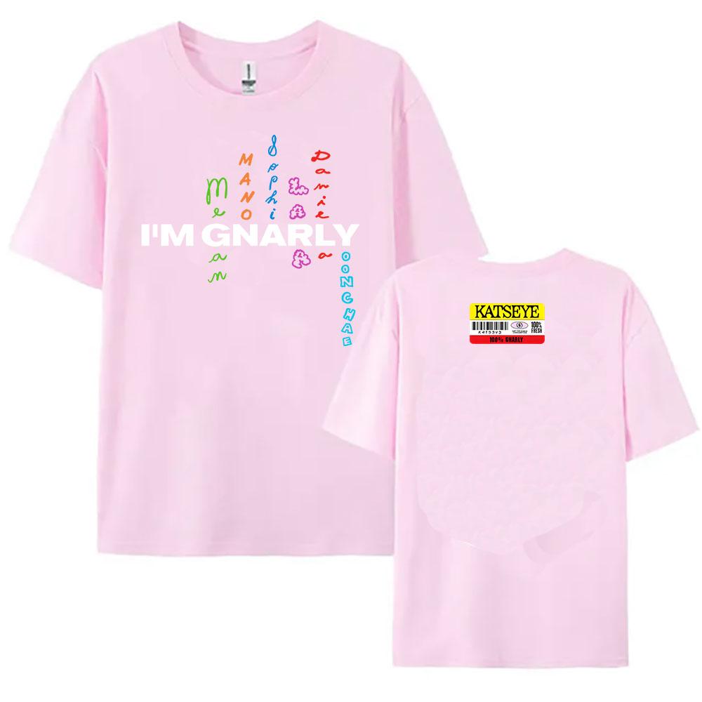 Katseye Im Gnarly Tshirt Korean Girls Band Printing Tshirt Camiseta Cotton Short Sleeve Female T Shirt Summer Casual Women Tee
