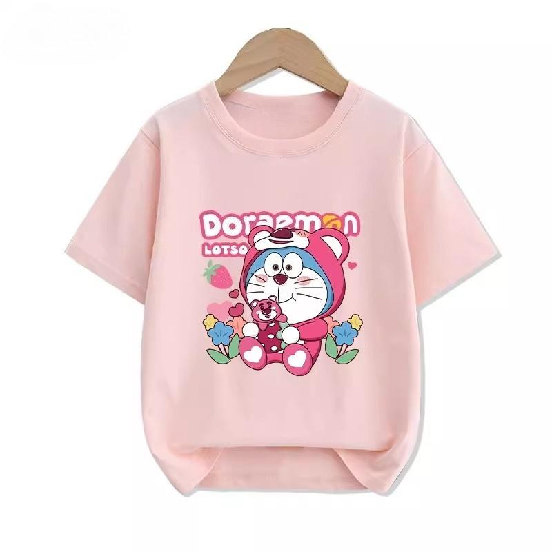 Summer New Doraemon Children s T-shirt, Fashionable, Comfortable, Breathable, Suitable for Boys and Girls 100