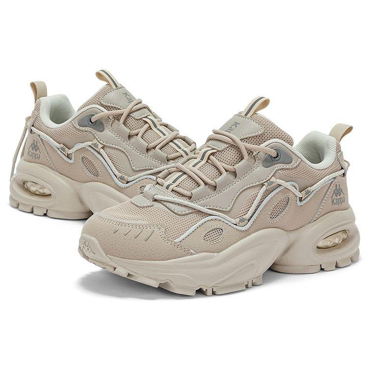 Kappa Fabric Synthetic Leather Classic Comfortable Shock Absorbing Non-Slip Wear-Resistant Low-Top Dad Shoes Unisex sneaker Silver-Gray K0CY5MC53-1116