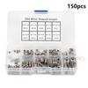 150Pcs Boxed 304 Stainless Steel Wire Thread Insert Thread Repair Sleeve M3-M8 Set