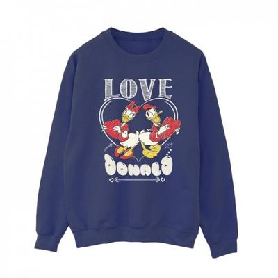 Womens/Ladies Donald Duck Valentine Sweatshirt