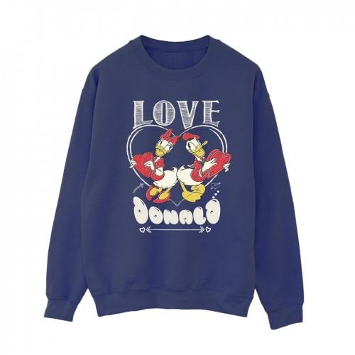 Disney Womens/Ladies Donald Duck Valentine Sweatshirt